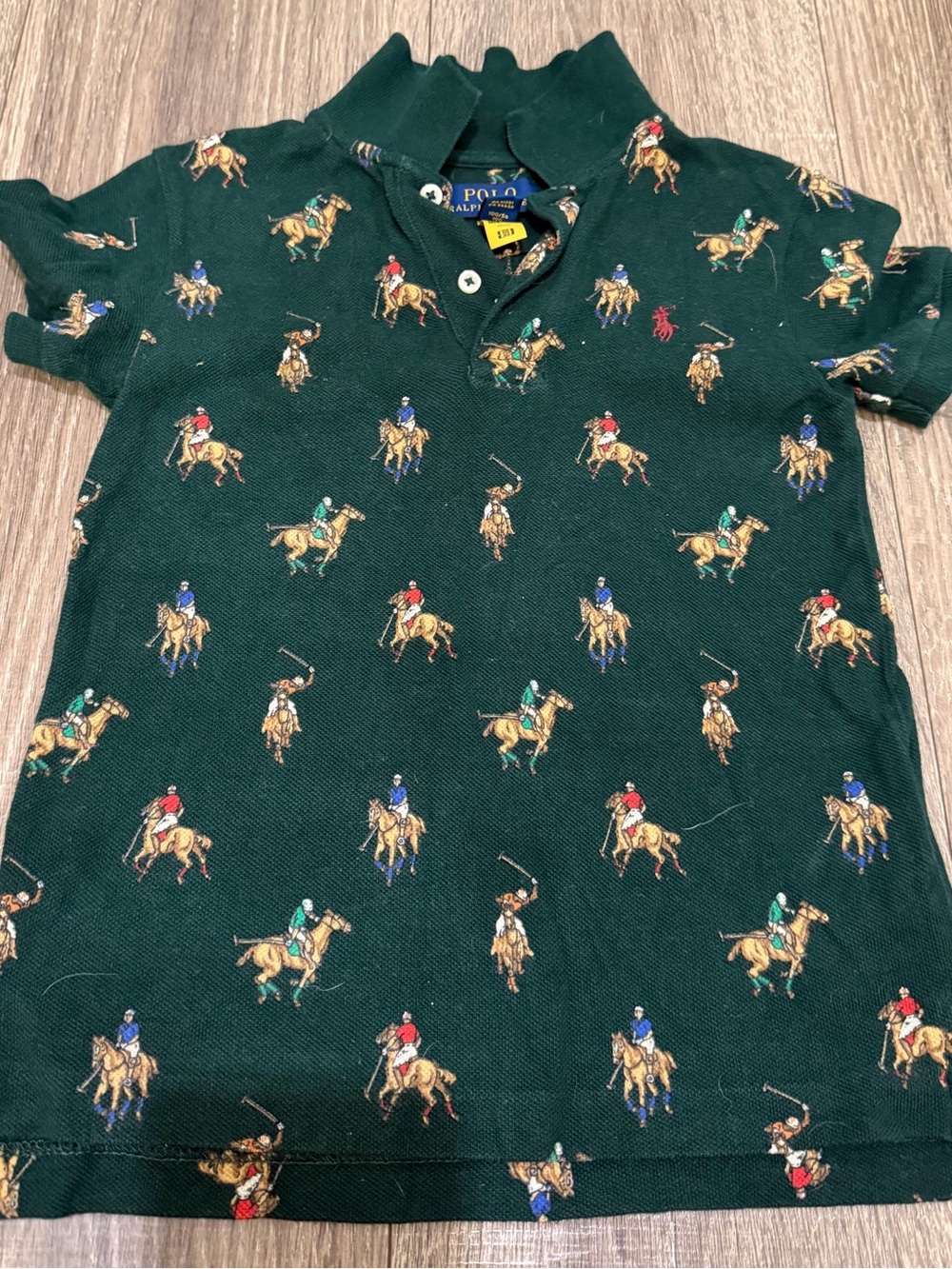 Polo by Ralph Lauren Dark Green Polo with Pony Player Print